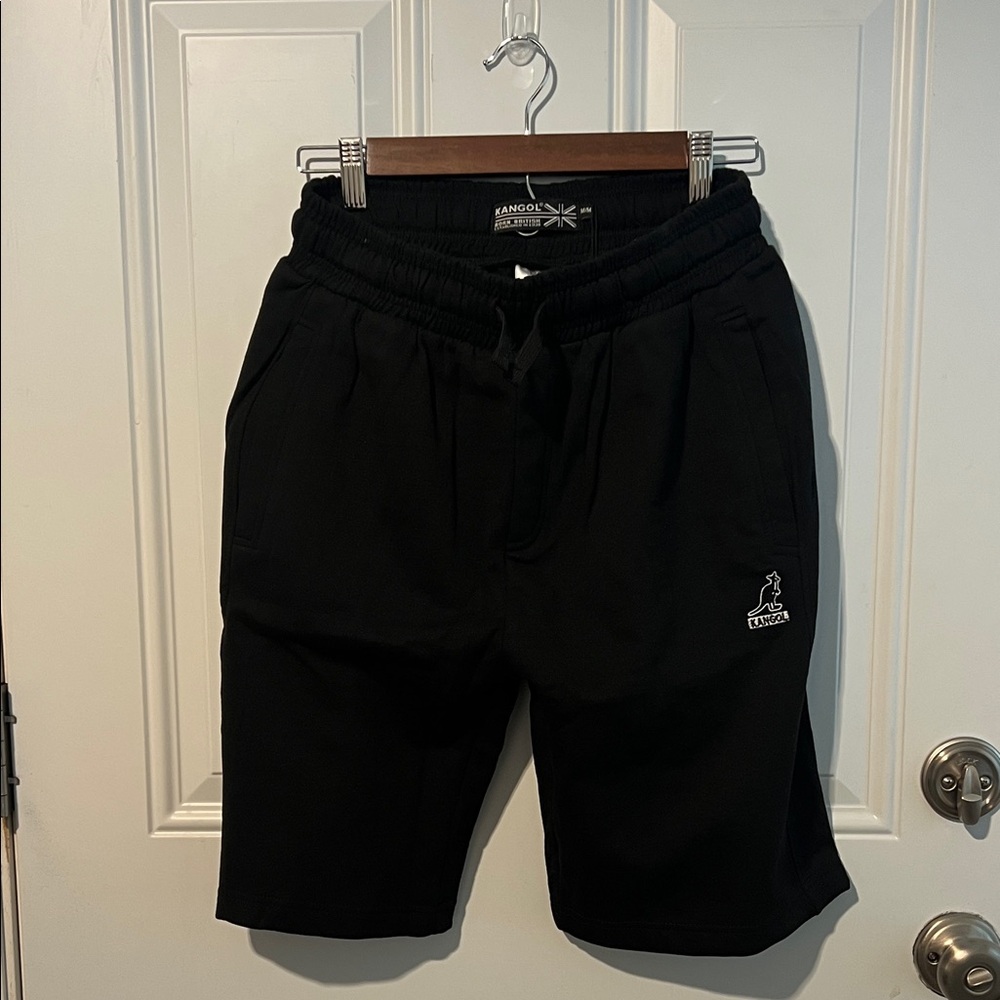 Kangol Men's Fleece Athletic Black Shorts